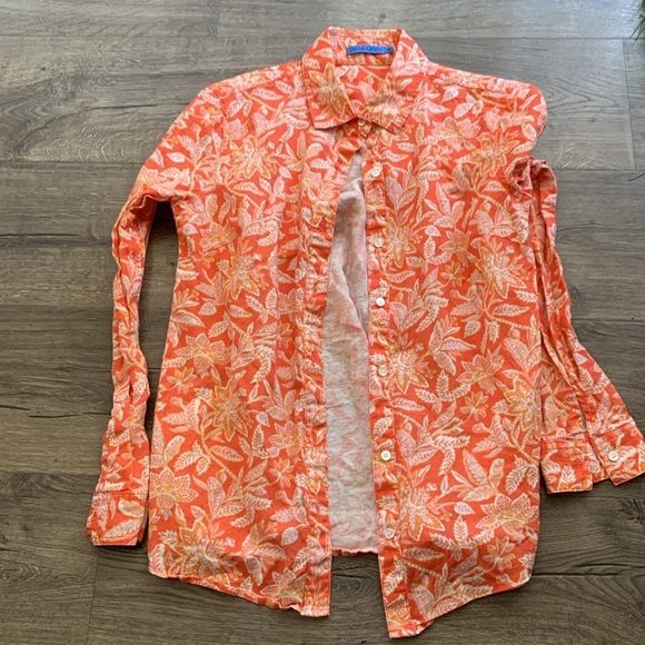 J.McLaughlin Women's Pink Lois Linen-blend Blouse Size XS - Picture 5 of 9